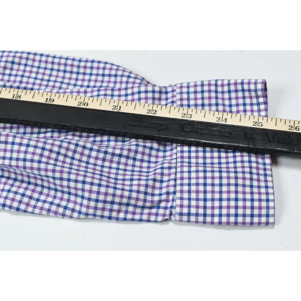 Polo Ralph Lauren Stanton Shirt Mens XL Purple Blue Check Long Sleeve Button-Up